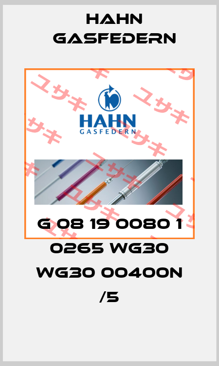 G 08 19 0080 1 0265 WG30 WG30 00400N /5 Hahn Gasfedern