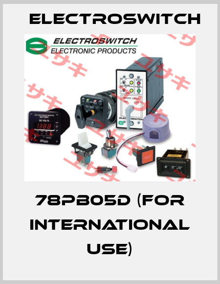 78PB05D (for international use) Electroswitch