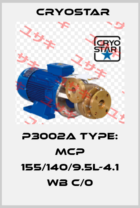 P3002A Type: MCP 155/140/9.5L-4.1 WB C/0 CryoStar