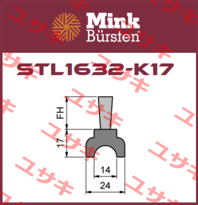 STL1632-K17 Mink Bürsten