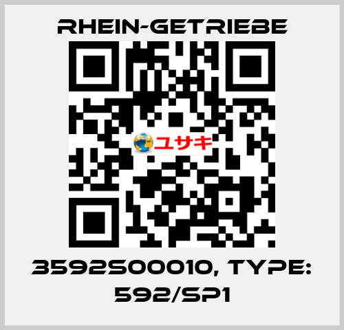 3592S00010, Type: 592/Sp1 Rhein-Getriebe