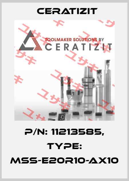 P/N: 11213585, Type: MSS-E20R10-AX10 Ceratizit