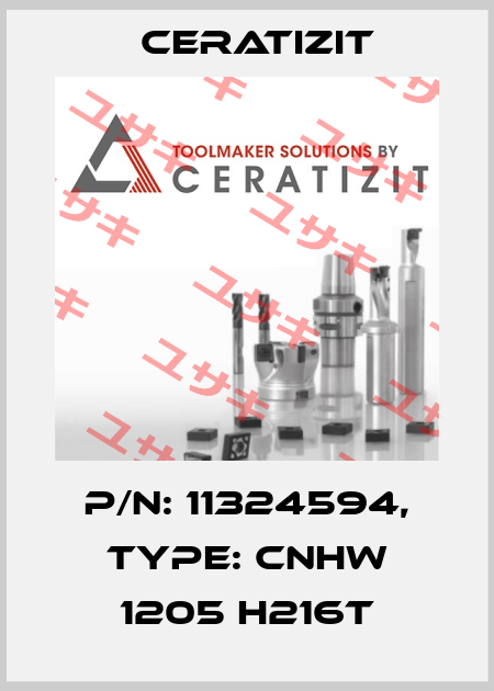 P/N: 11324594, Type: CNHW 1205 H216T Ceratizit