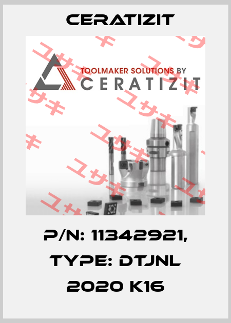P/N: 11342921, Type: DTJNL 2020 K16 Ceratizit