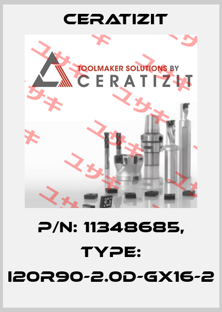 P/N: 11348685, Type: I20R90-2.0D-GX16-2 Ceratizit