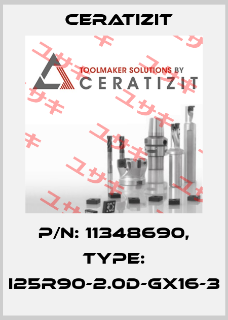 P/N: 11348690, Type: I25R90-2.0D-GX16-3 Ceratizit