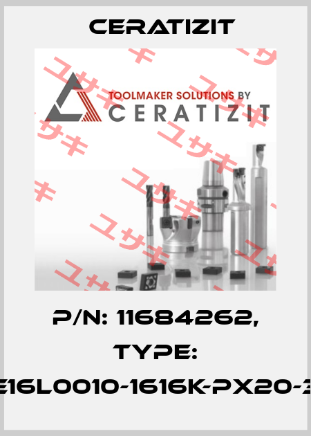 P/N: 11684262, Type: E16L0010-1616K-PX20-3 Ceratizit