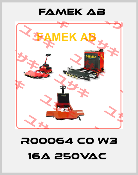 R00064 C0 W3 16A 250VAC  Famek Ab