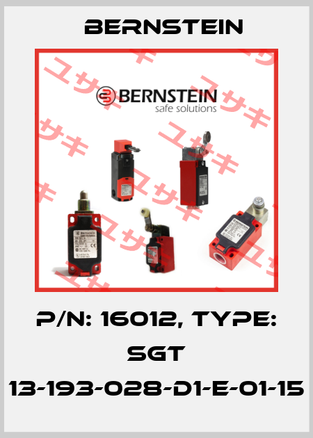 P/N: 16012, Type: SGT 13-193-028-D1-E-01-15 Bernstein