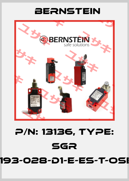 P/N: 13136, Type: SGR 15-193-028-D1-E-ES-T-OSE-5 Bernstein