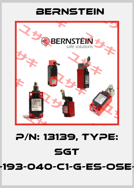 P/N: 13139, Type: SGT 15-193-040-C1-G-ES-OSE-15 Bernstein