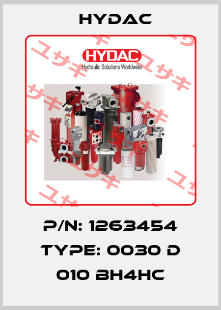 P/N: 1263454 Type: 0030 D 010 BH4HC Hydac