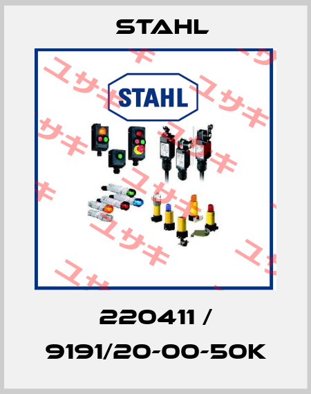 220411 / 9191/20-00-50k Stahl