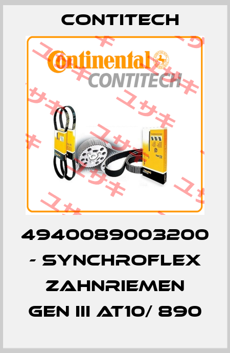 4940089003200 - Synchroflex Zahnriemen GEN III AT10/ 890 Contitech
