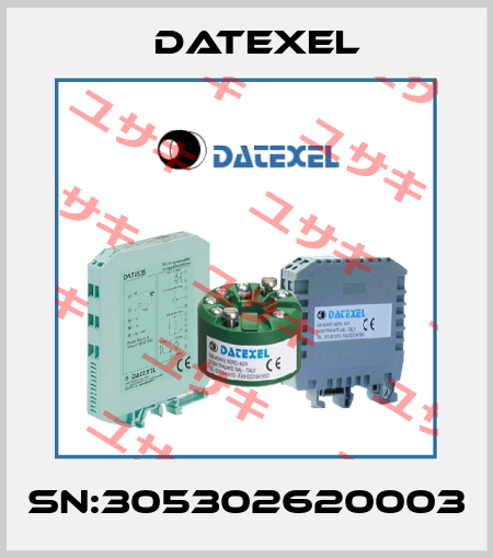 SN:305302620003 Datexel