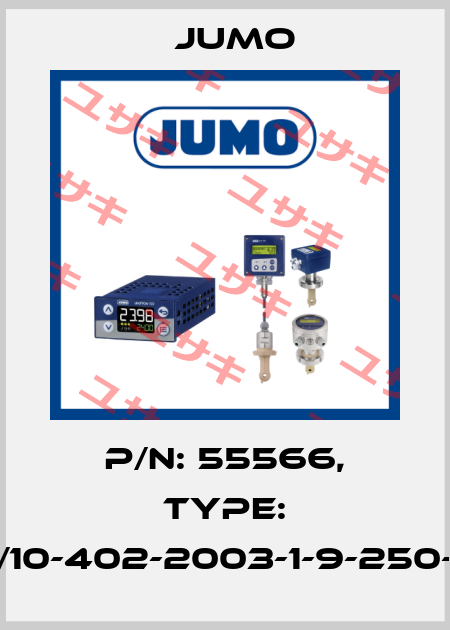 P/N: 55566, Type: 902020/10-402-2003-1-9-250-104/000 Jumo