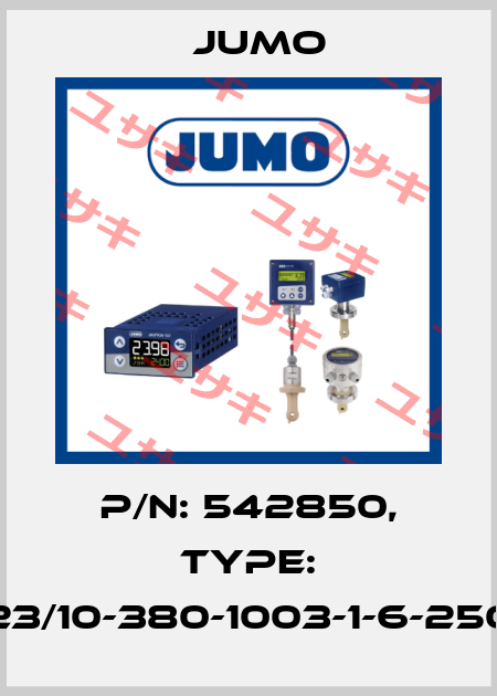 P/N: 542850, Type: 902123/10-380-1003-1-6-250/000 Jumo