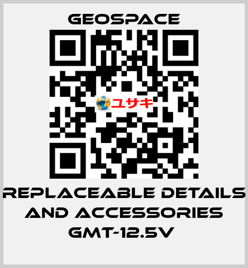 REPLACEABLE DETAILS AND ACCESSORIES GMT-12.5V  GeoSpace