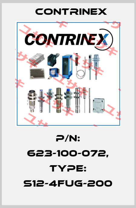 p/n: 623-100-072, Type: S12-4FUG-200 Contrinex