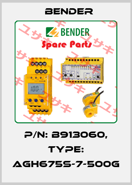 p/n: B913060, Type: AGH675S-7-500G Bender
