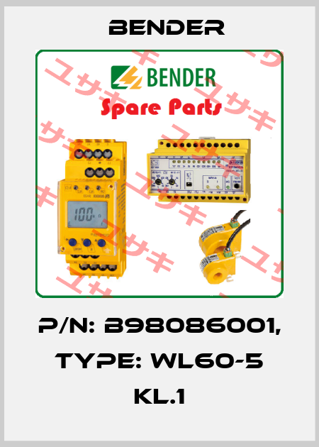 p/n: B98086001, Type: WL60-5 KL.1 Bender