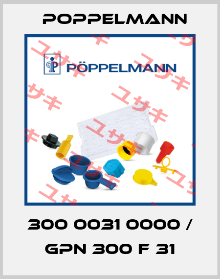 300 0031 0000 / GPN 300 F 31 Poppelmann