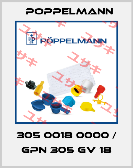 305 0018 0000 / GPN 305 GV 18 Poppelmann