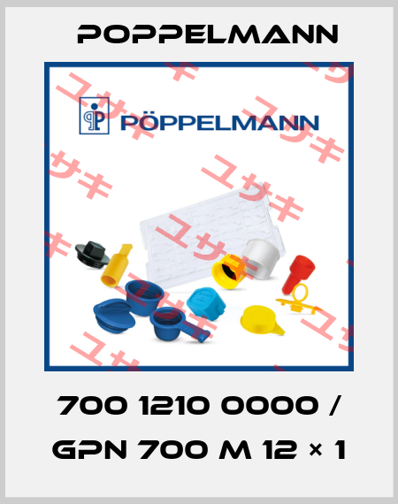 700 1210 0000 / GPN 700 M 12 × 1 Poppelmann