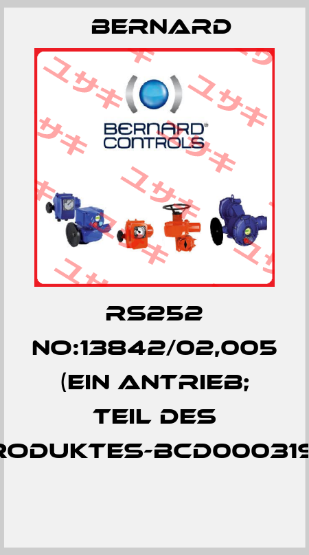 RS252 NO:13842/02,005 (EIN ANTRIEB; TEIL DES PRODUKTES-BCD0003195)  Bernard