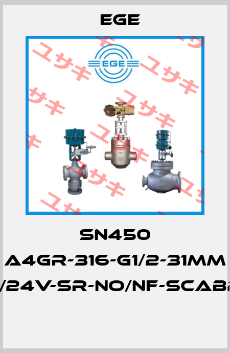 SN450 A4GR-316-G1/2-31mm DC/24V-SR-NO/NF-SCAB2M  Ege