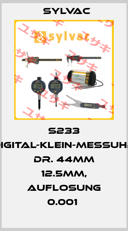 S233 DIGITAL-KLEIN-MESSUHR DR. 44MM 12.5MM, AUFLOSUNG 0.001  Sylvac