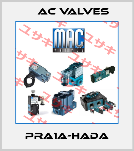 PRA1A-HADA МAC Valves