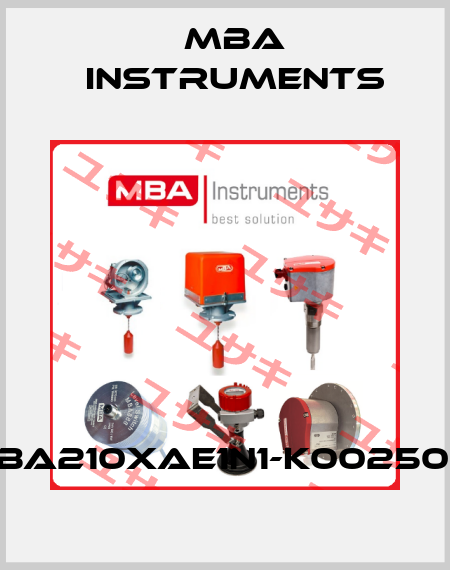 MBA210XAE1N1-K00250-A MBA Instruments