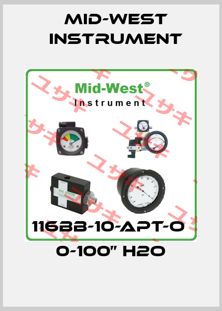 116BB-10-APT-O  0-100” H2O Mid-West Instrument