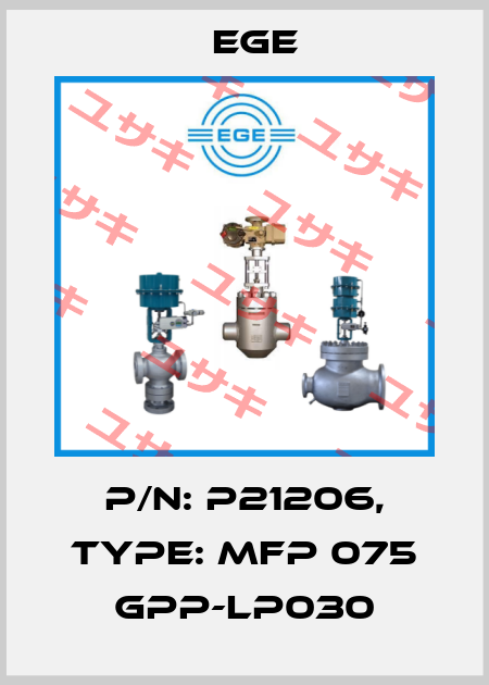 p/n: P21206, Type: MFP 075 GPP-LP030 Ege
