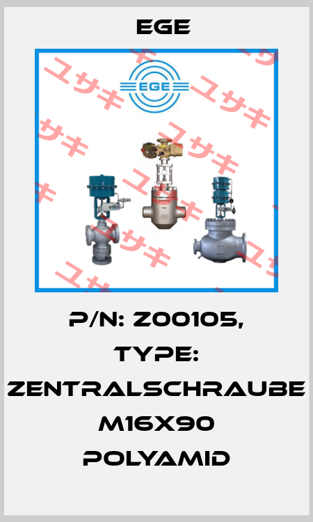 p/n: Z00105, Type: Zentralschraube M16x90 Polyamid Ege