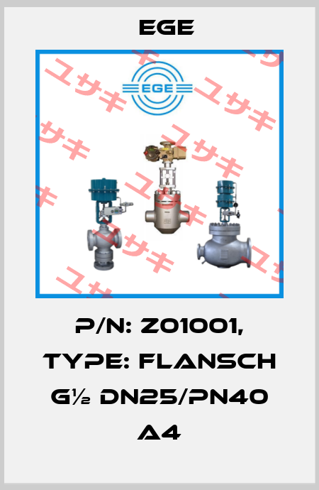 p/n: Z01001, Type: Flansch G½ DN25/PN40 A4 Ege