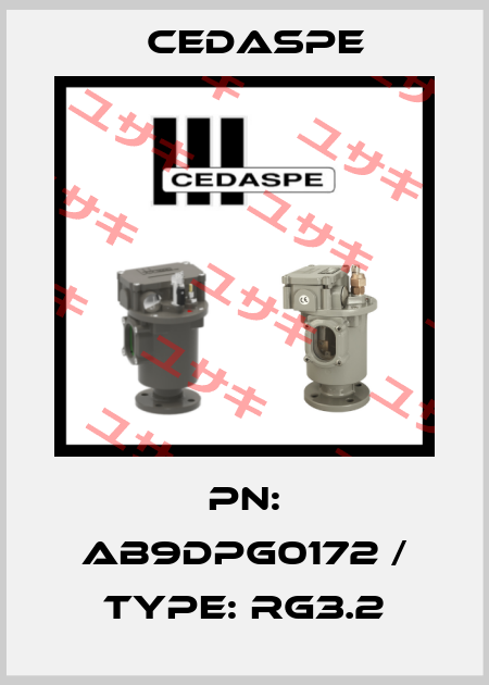 PN: AB9DPG0172 / Type: RG3.2 Cedaspe