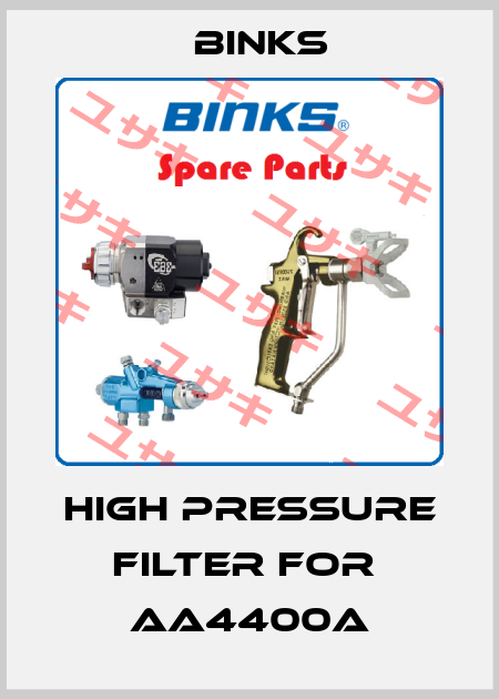 High pressure filter for  AA4400A Binks