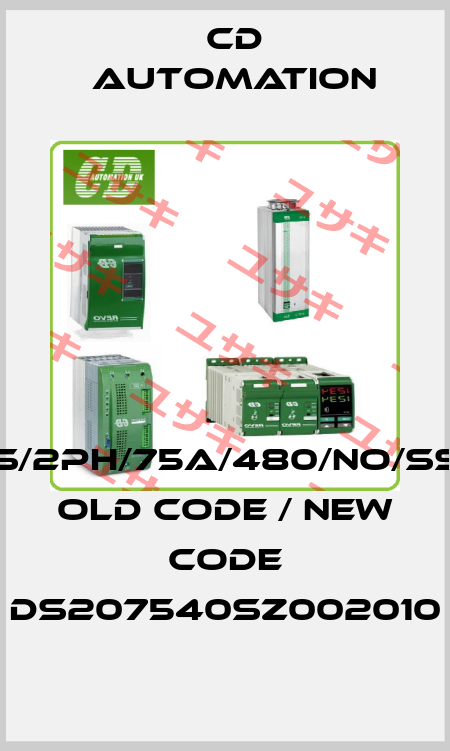 CD3000S/2PH/75A/480/NO/SSR/ZC/NF old code / new code DS207540SZ002010 CD AUTOMATION