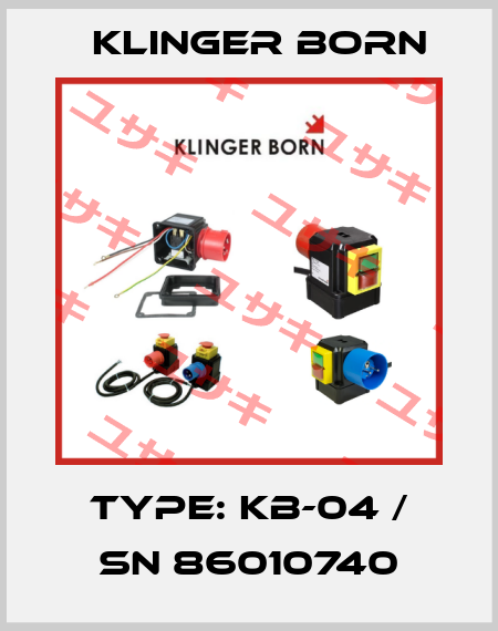 Type: KB-04 / SN 86010740 Klinger Born