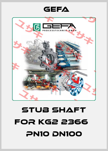 Stub shaft for KG2 2366В PN10 DN100 Gefa
