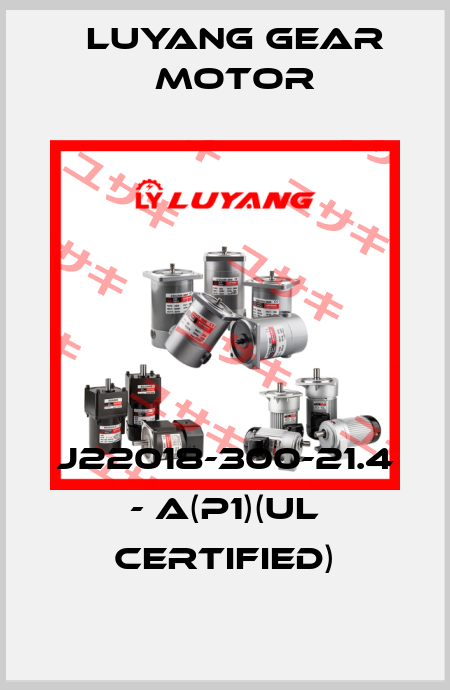 J22018-300-21.4 - A(P1)(UL certified) Luyang Gear Motor