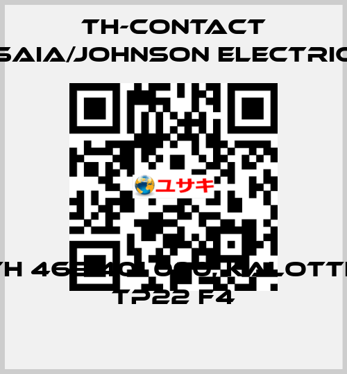 TH 465 401 000, Kalotte TP22 F4 TH-Contact (Saia/Johnson Electric)