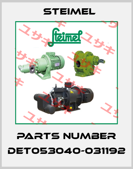 parts number DET053040-031192 Steimel