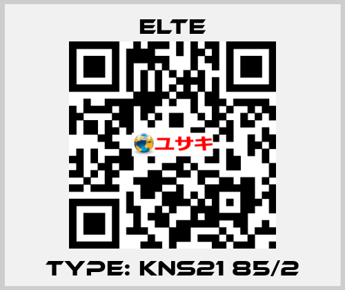 Type: KNS21 85/2 Elte