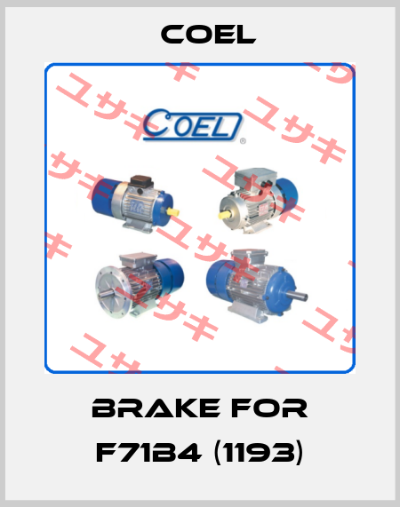 Brake for F71B4 (1193) Coel