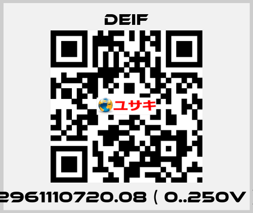 2961110720.08 ( 0..250V ) Deif
