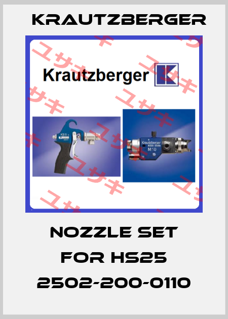 nozzle set for HS25 2502-200-0110 Krautzberger