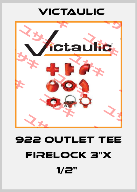 922 Outlet Tee FIRELOCK 3"x 1/2"  Victaulic